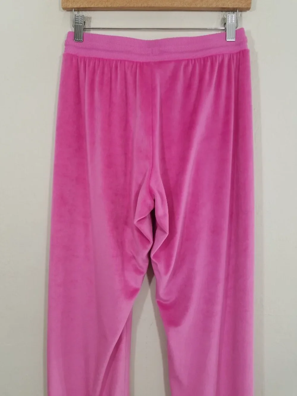 Juicy Couture Velvet Pants Embellished Log Pink Pull-On Size S